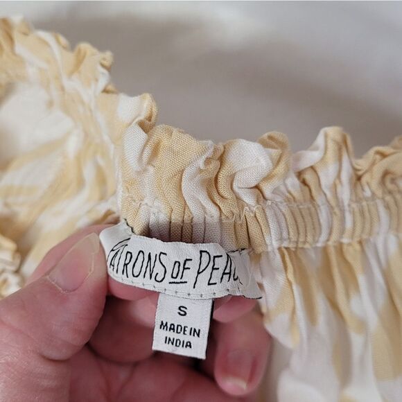 PATRONS OF‎ PEACE tiered cream and white seaside flowy midi dress S - Picture 8 of 14